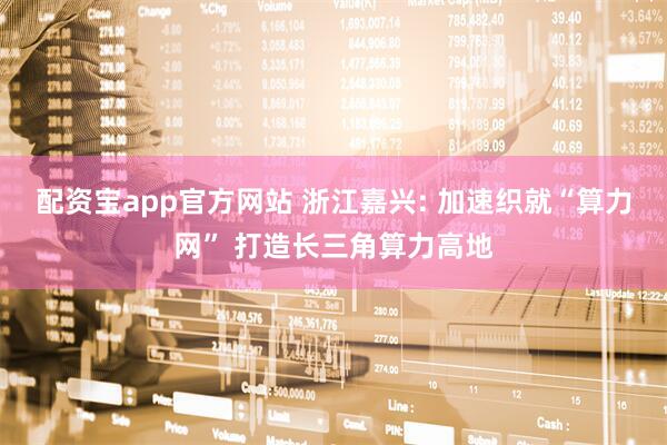 配资宝app官方网站 浙江嘉兴: 加速织就“算力网” 打造长三角算力高地